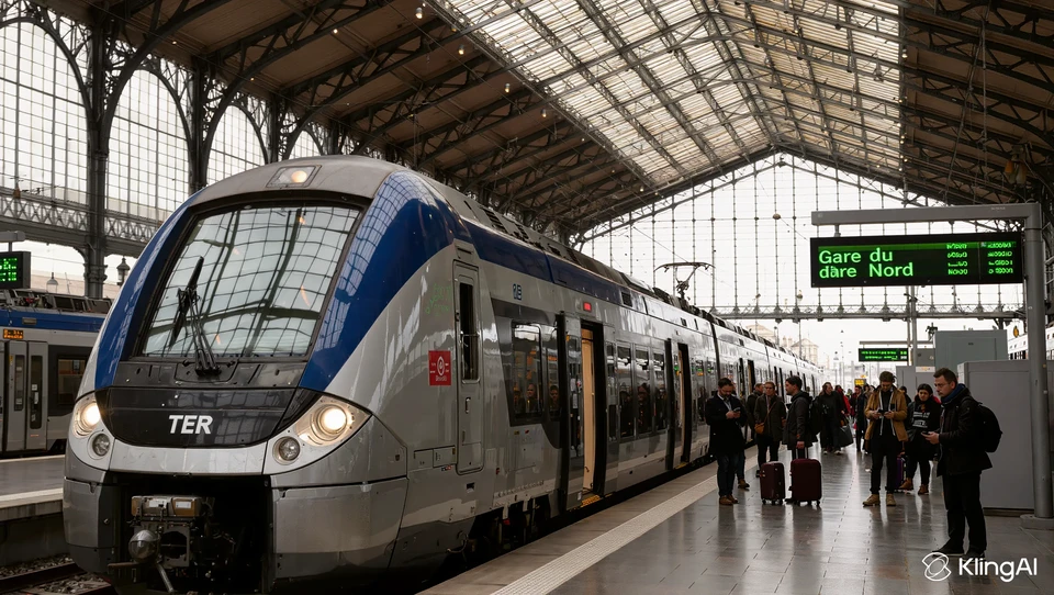 Train from Paris to Fontainebleau(Transilien Line R)