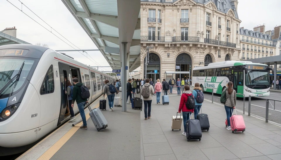 Train and Shuttle Bus transfer option